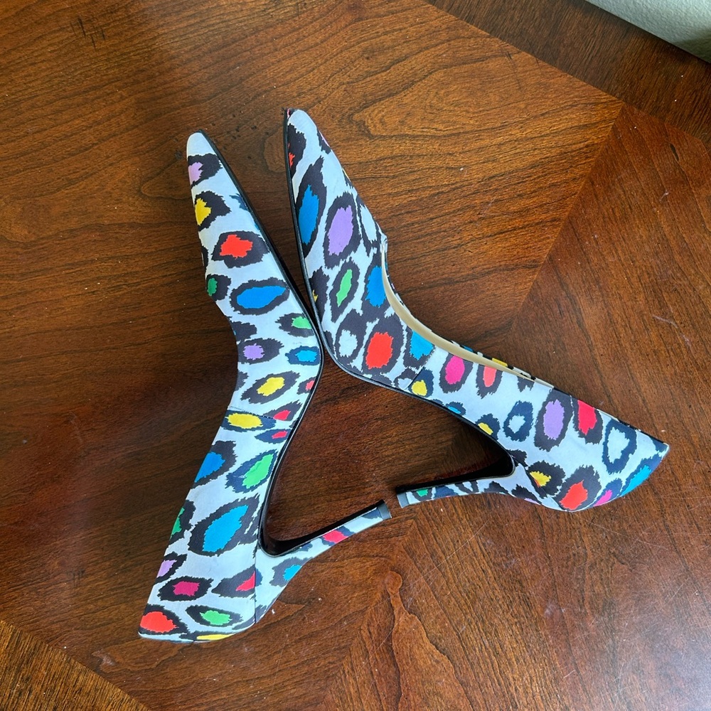 Nine West colorful 80s pattern heels - Picture 7 of 7